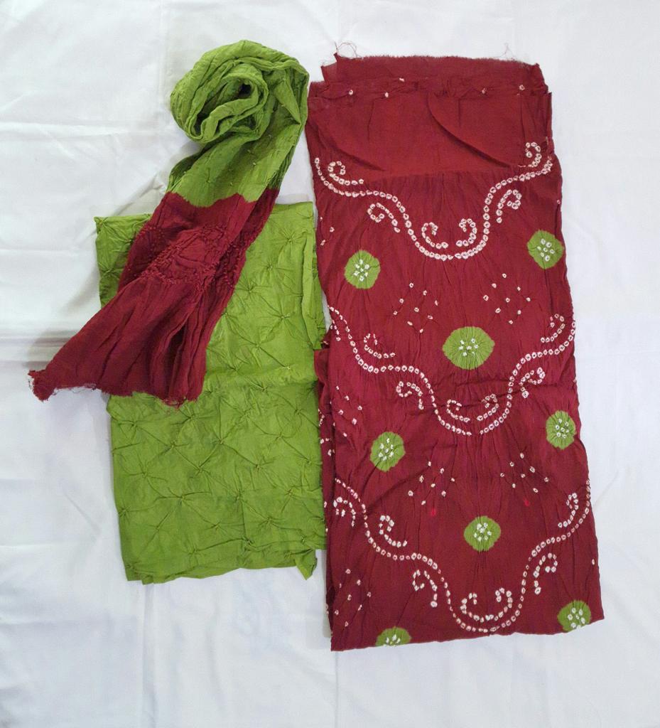 Rust Cotton Dress Material