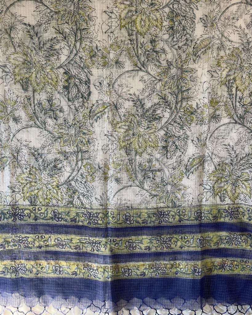 Blue Cotton Dress Material