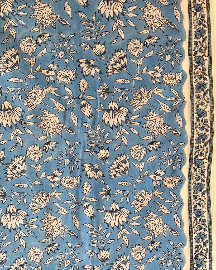 Blue Cotton Dress Material
