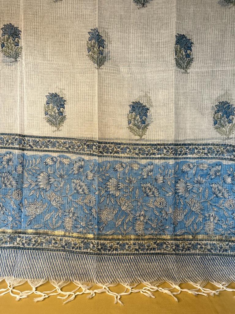 Blue Cotton Dress Material