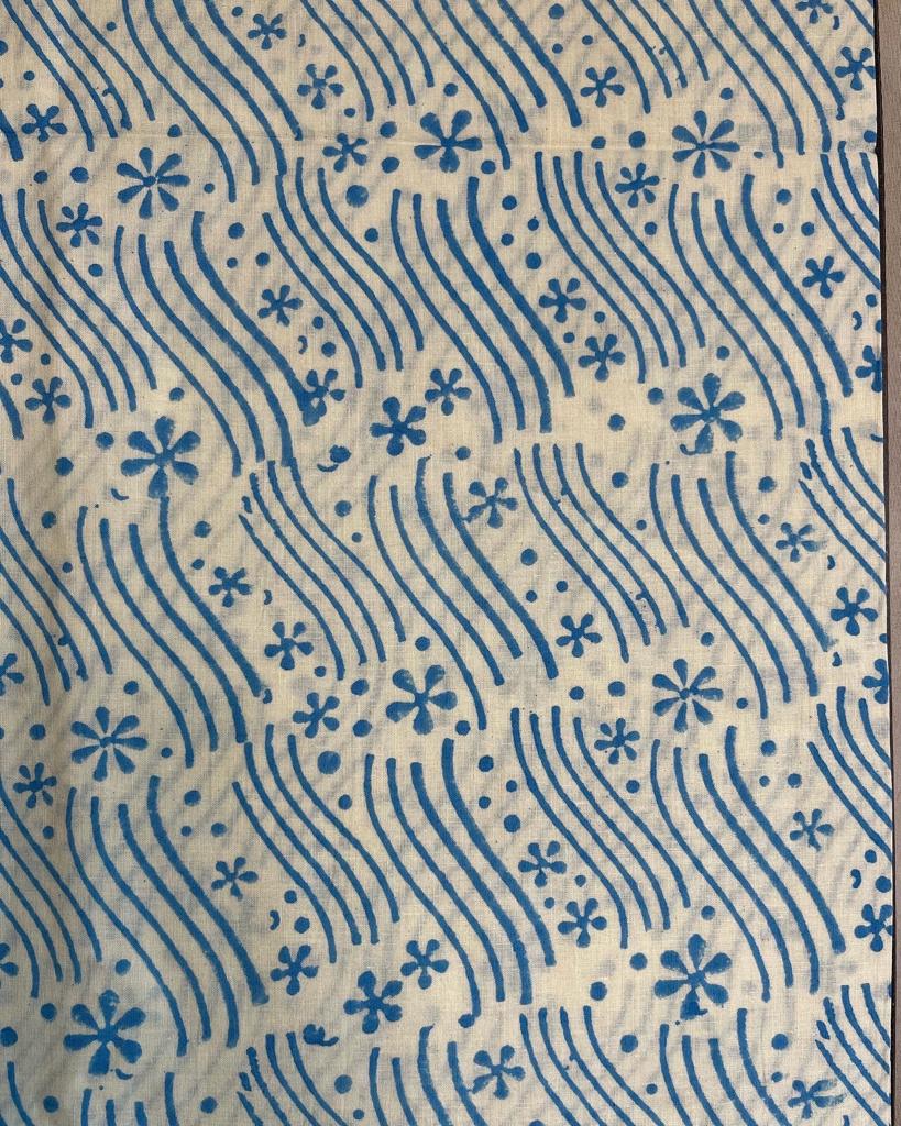 Blue Cotton Dress Material
