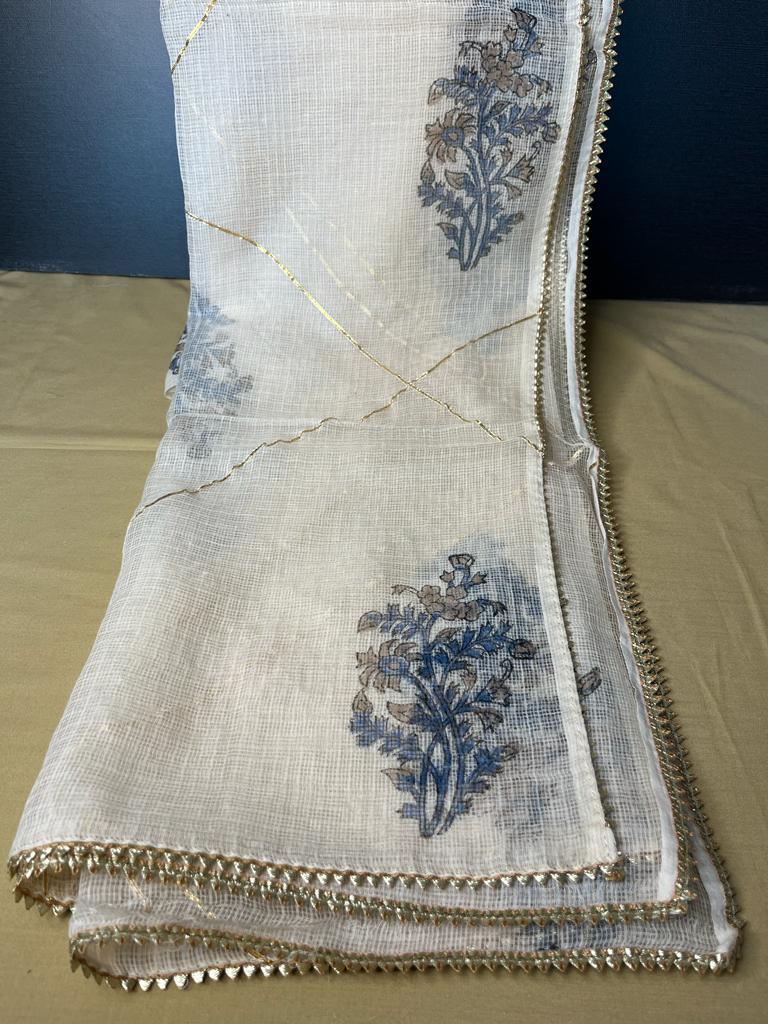 Blue Cotton Dress Material