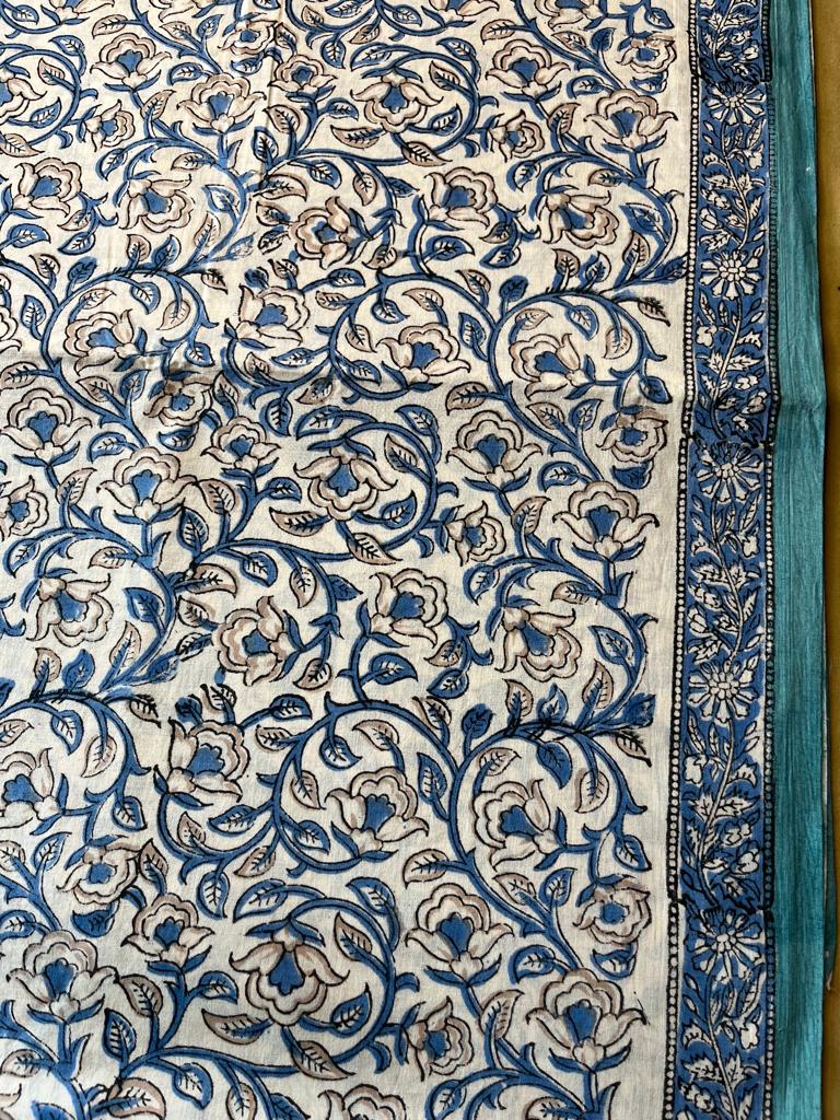 Blue Cotton Dress Material