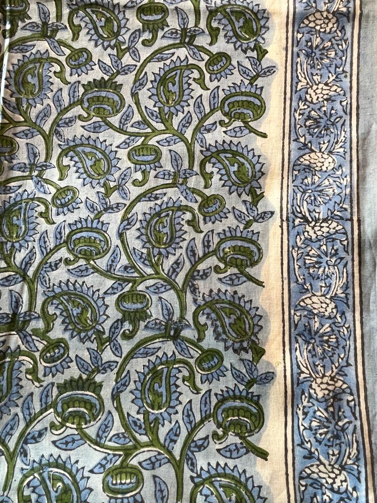 Green Cotton Dress Material