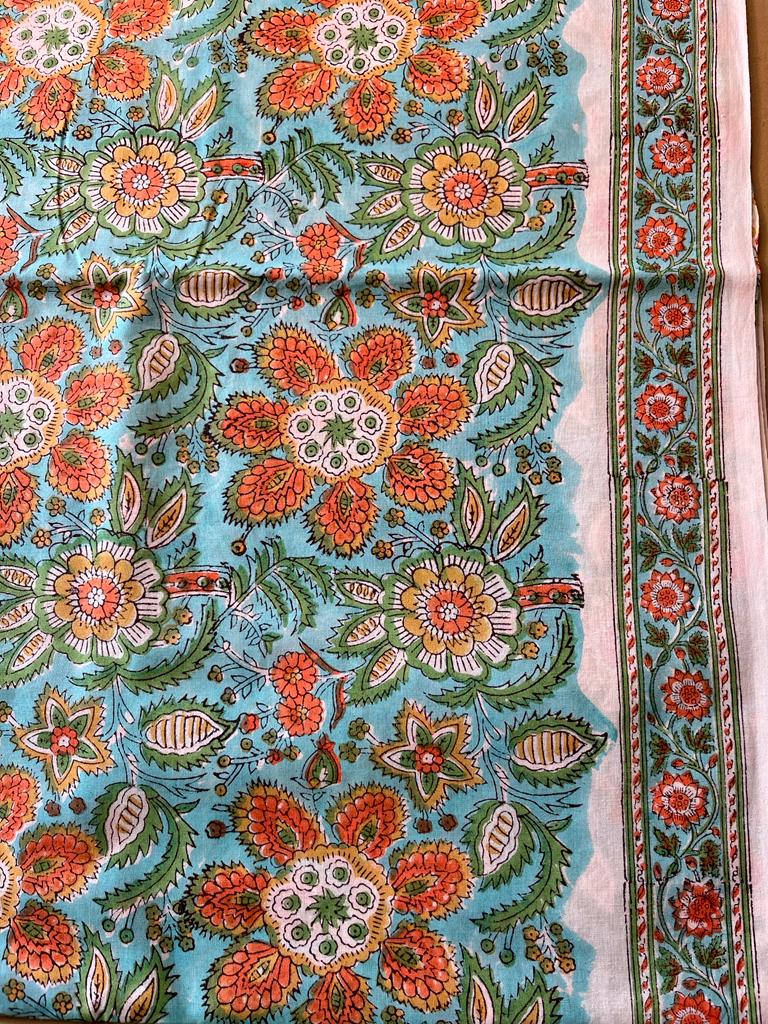 Blue Cotton Dress Material