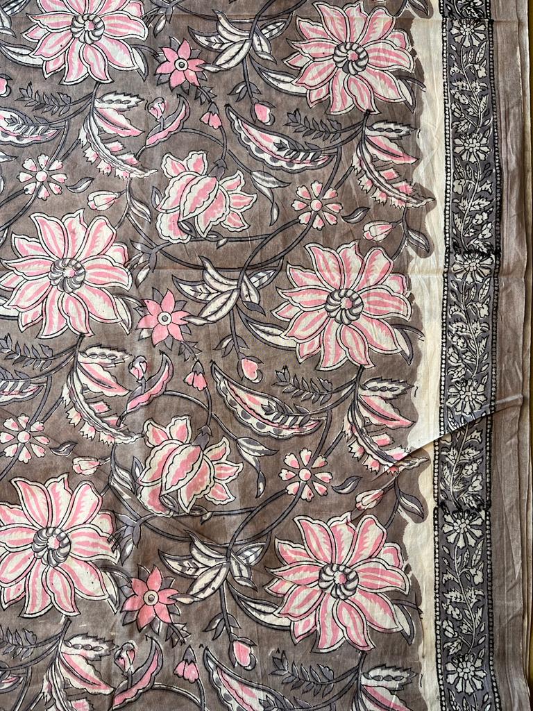 Beige Cotton Dress Material
