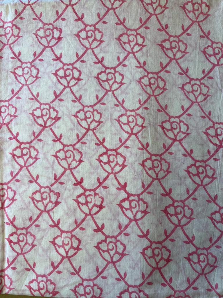 Pink Cotton Dress Material