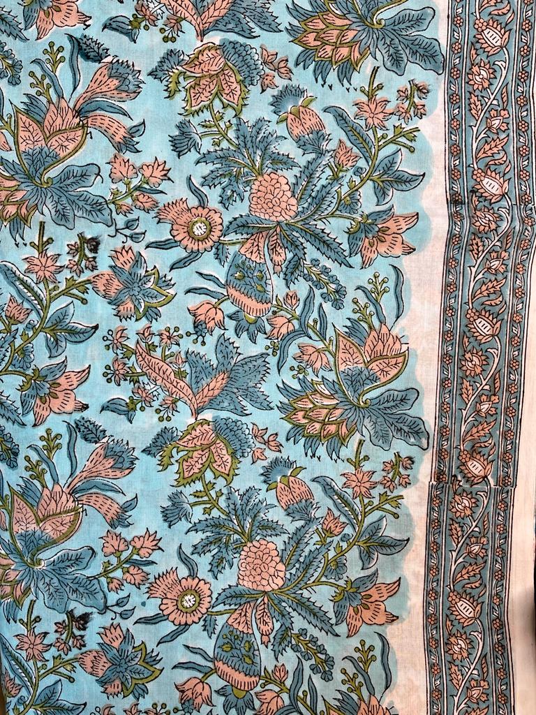 Blue Cotton Dress Material