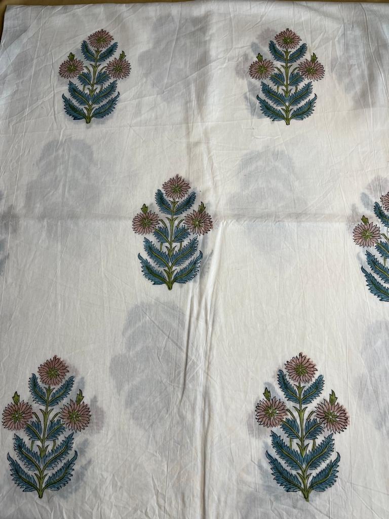 Blue Cotton Dress Material