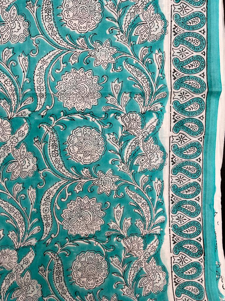 Green Cotton Dress Material