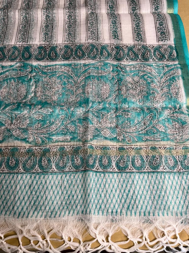 Green Cotton Dress Material