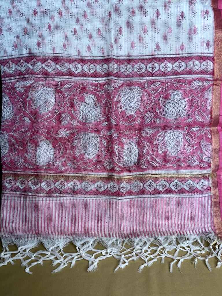 Pink Cotton Dress Material