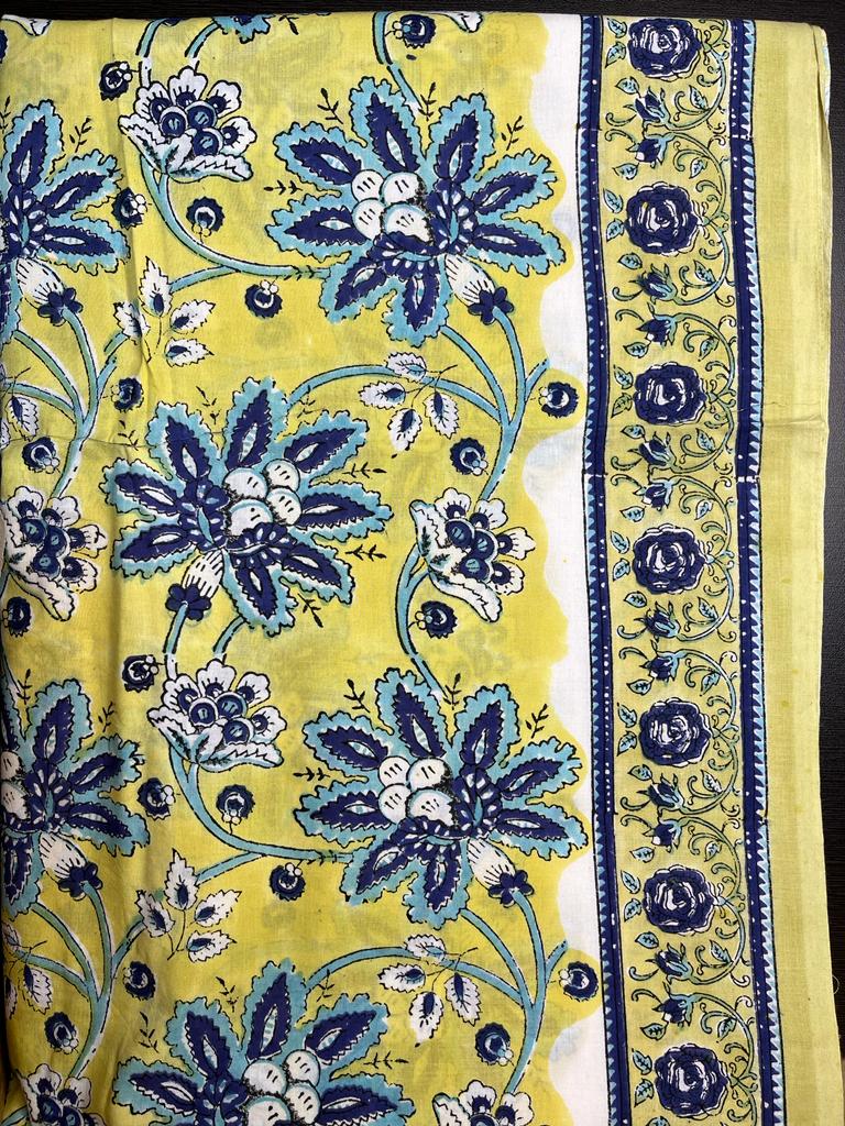 Yellow Cotton Dress Material
