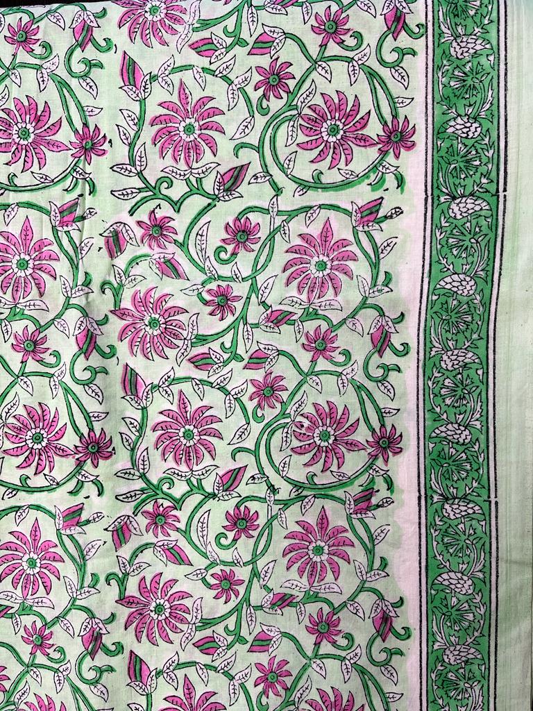 Green Cotton Dress Material