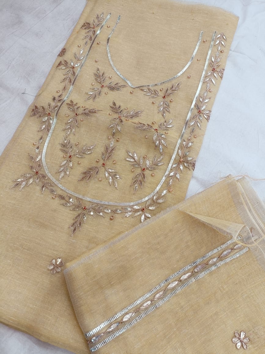 CREAM MEENA SUIT
