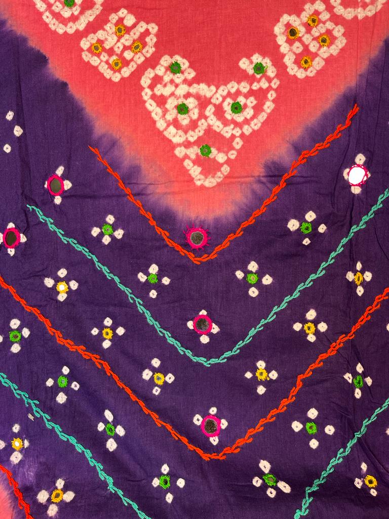 Purple Cotton Dress Material