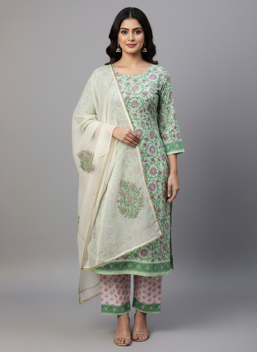 GREEN KHUSI SUIT