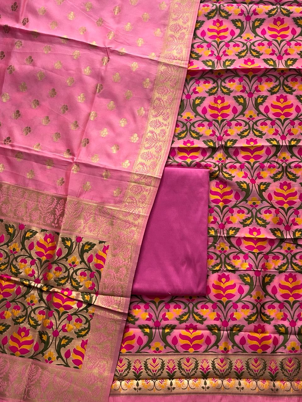 PINK JASMIN JAMDANI SUIT
